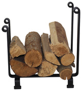 Handcrafted Indoor & Outdoor Hearth Fireplace Log Rack Black