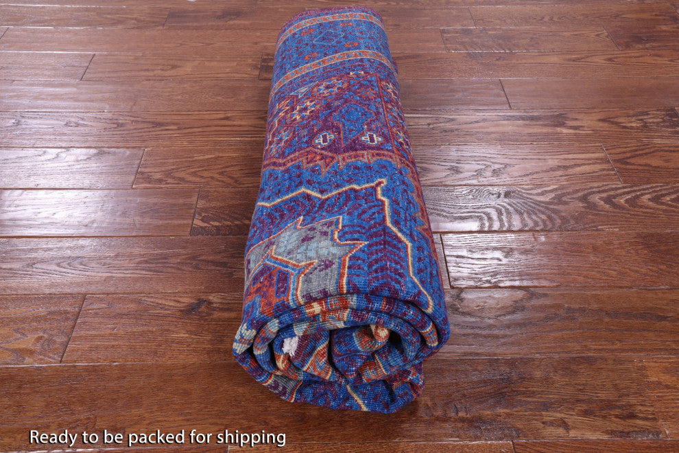 5' 8" X 8' 1" Mamluk Geometric Hand Knotted Wool Rug - Q12257