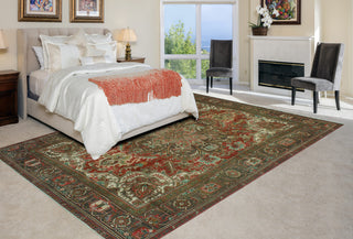 Fine Vintage Heriz Mawuli Rust/Ivory Rug, 7'9 x 10'11