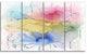 Abstract Floral Illustration Design, Floral Wall Art, 48"x28", 4 Panels