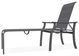 St. Catherine Sling 4-Position Outdoor Chaise Lounge, Augustine Pewter/Graphite