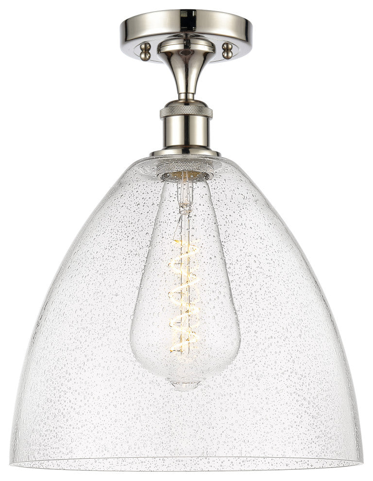 Innovations 516-1C-PN-GBD-124 1 Light Semi-Flush Mount, Polished Nickel