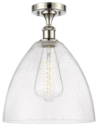 Innovations 516-1C-PN-GBD-124 1 Light Semi-Flush Mount, Polished Nickel