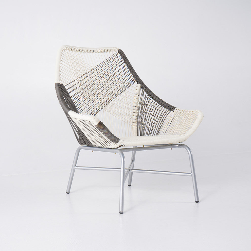 Outdoor PE Rattan Patio Chair Armchair With Cushion Pillow, Set of 2