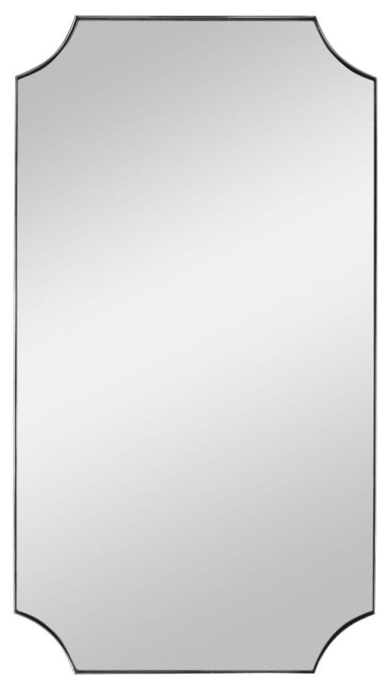 Uttermost Lennox Nickel Scalloped Corner Mirror