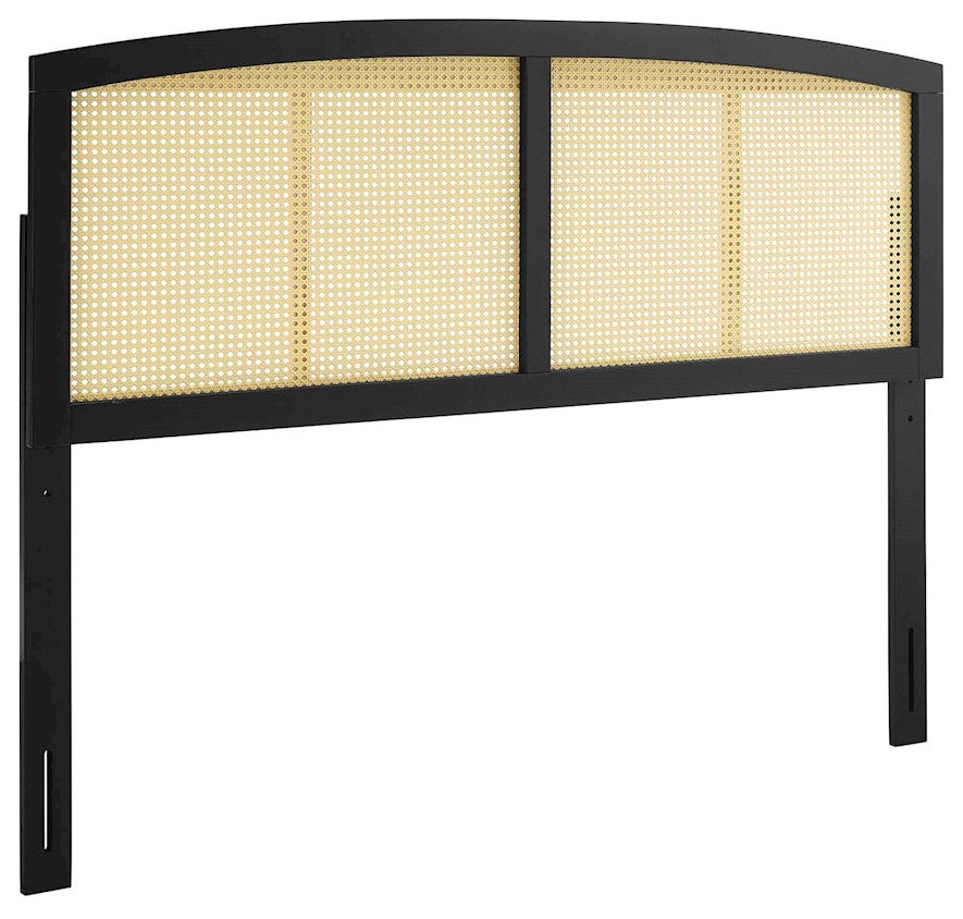 Halcyon Cane Queen Headboard Black