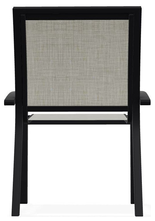 Kendall Sling Stackable Outdoor Dining Chair, Ella/Black