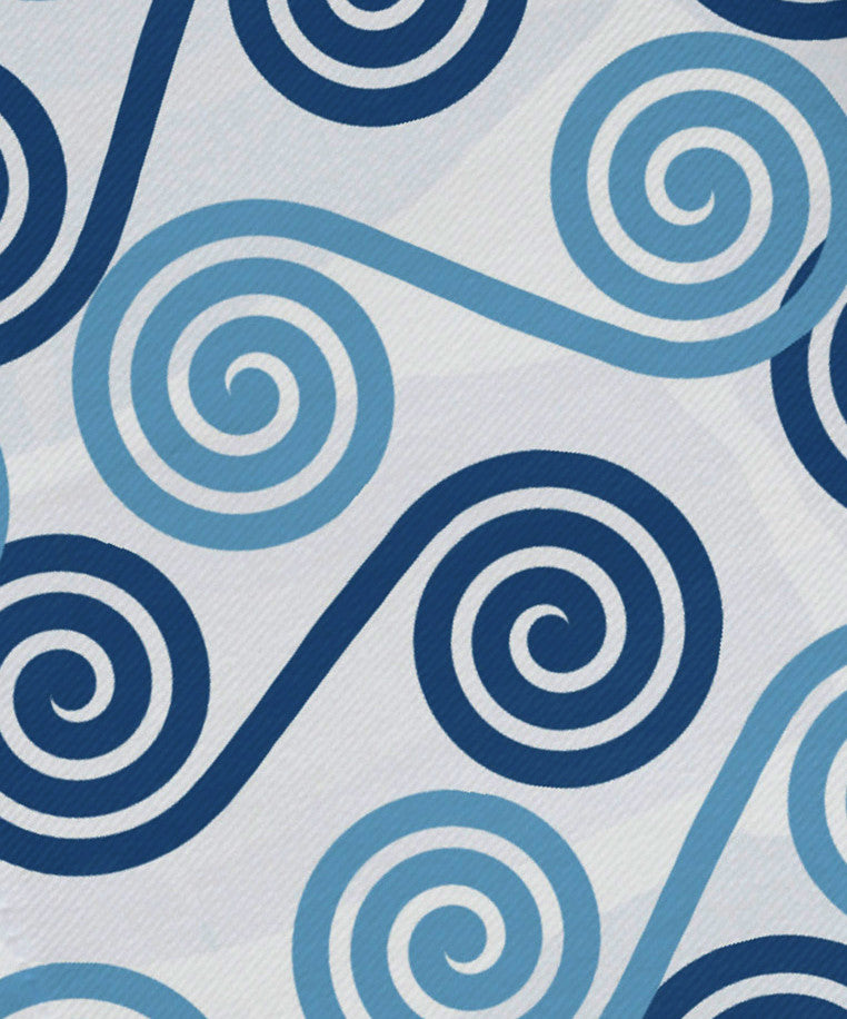 Rip Curl, Geometric Print Napkin, Aqua, Set of 4, Blue