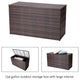 Wicker 154 Gallon Patio Storage Chest, Brown