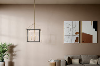 Eisley 4 Light Foyer Pendant, Champagne Bronze, 30"