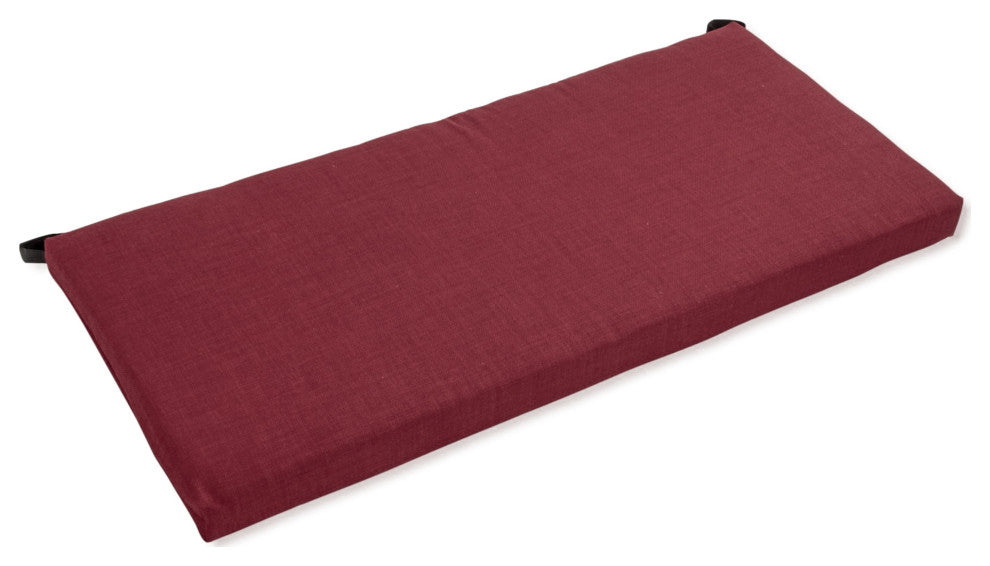 45"X19" Solid Outdoor Spun Polyester Loveseat Cushion, Merlot