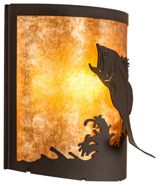 11 Wide Leaping Bass Wall Sconce