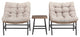 3-Piece Papasan Scoop Outdoor Patio Chat Set