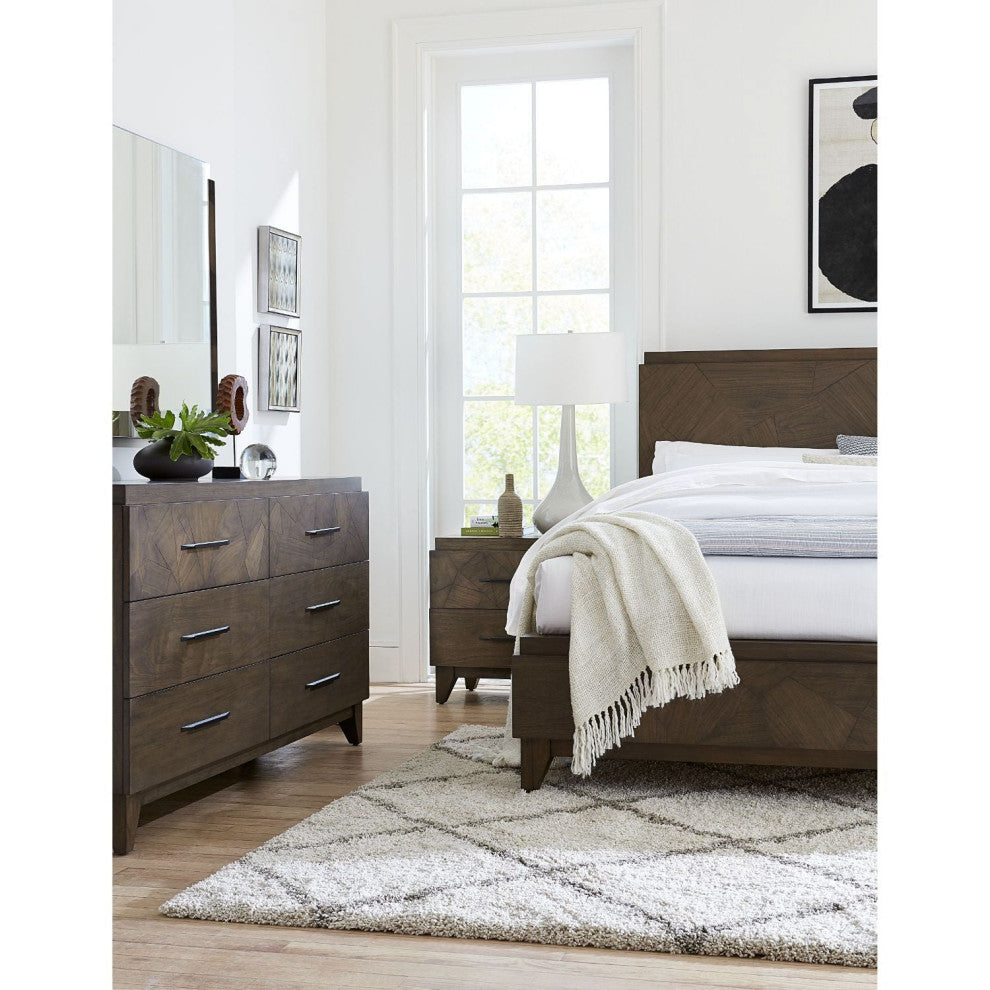 Modus Broderick Six-drawer Dresser in Wild Oats Brown