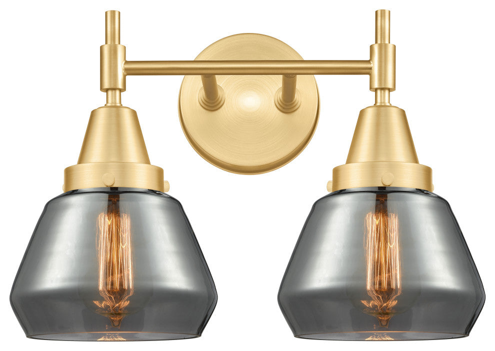 Innovations 447-2W-SG-G173 2-Light Bath Vanity Light, Satin Gold
