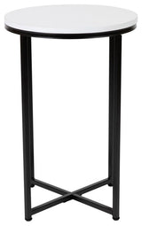 Hampstead Collection End Table - Modern White Finish Accent Table with...