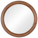 Decorative Round Brown Wooden Mirror