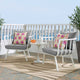 Lounge Chair, Set of 2, Aluminum, Metal, White Gray, Modern, Outdoor Patio
