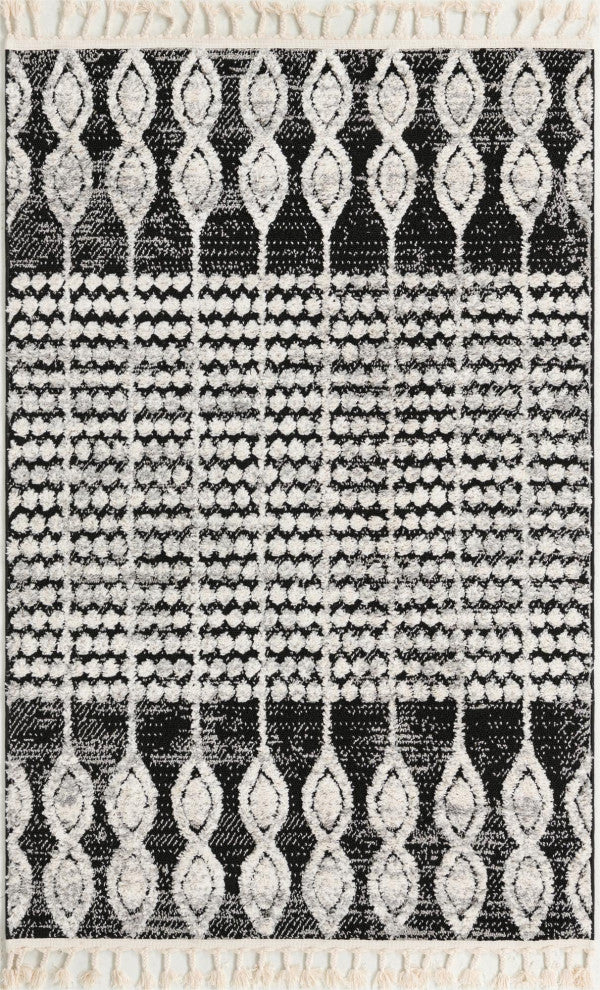 Unique Loom Cherokee Asheville Area Rug, Charcoal, 4' 0 X 6' 0 Rectangular