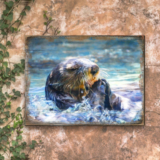 Otter Wooden Block, 36 X 24