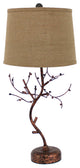 13" x 15" x 31" Bronze Vintage Metal With Elegant Tree Base - Table Lamp
