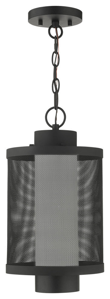 Livex Lighting Nottingham 1 Light Textured Black Large Outdoor Pendant Lantern