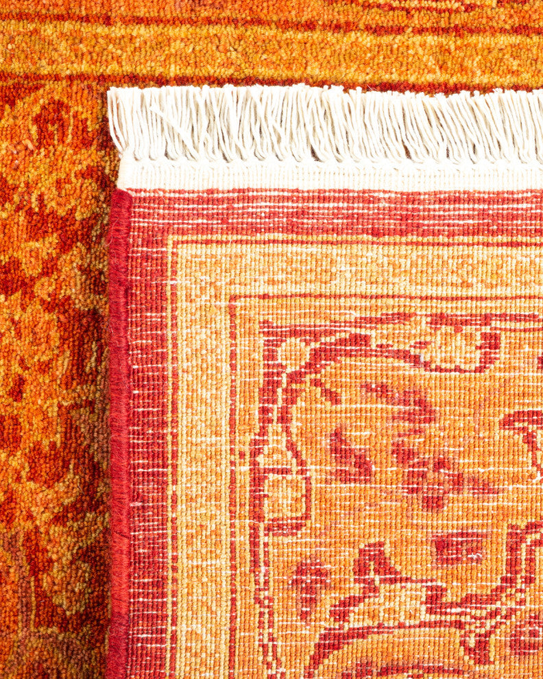 Mogul, One-of-a-Kind Hand-Knotted Area Rug Orange, 2'5"x9'5"