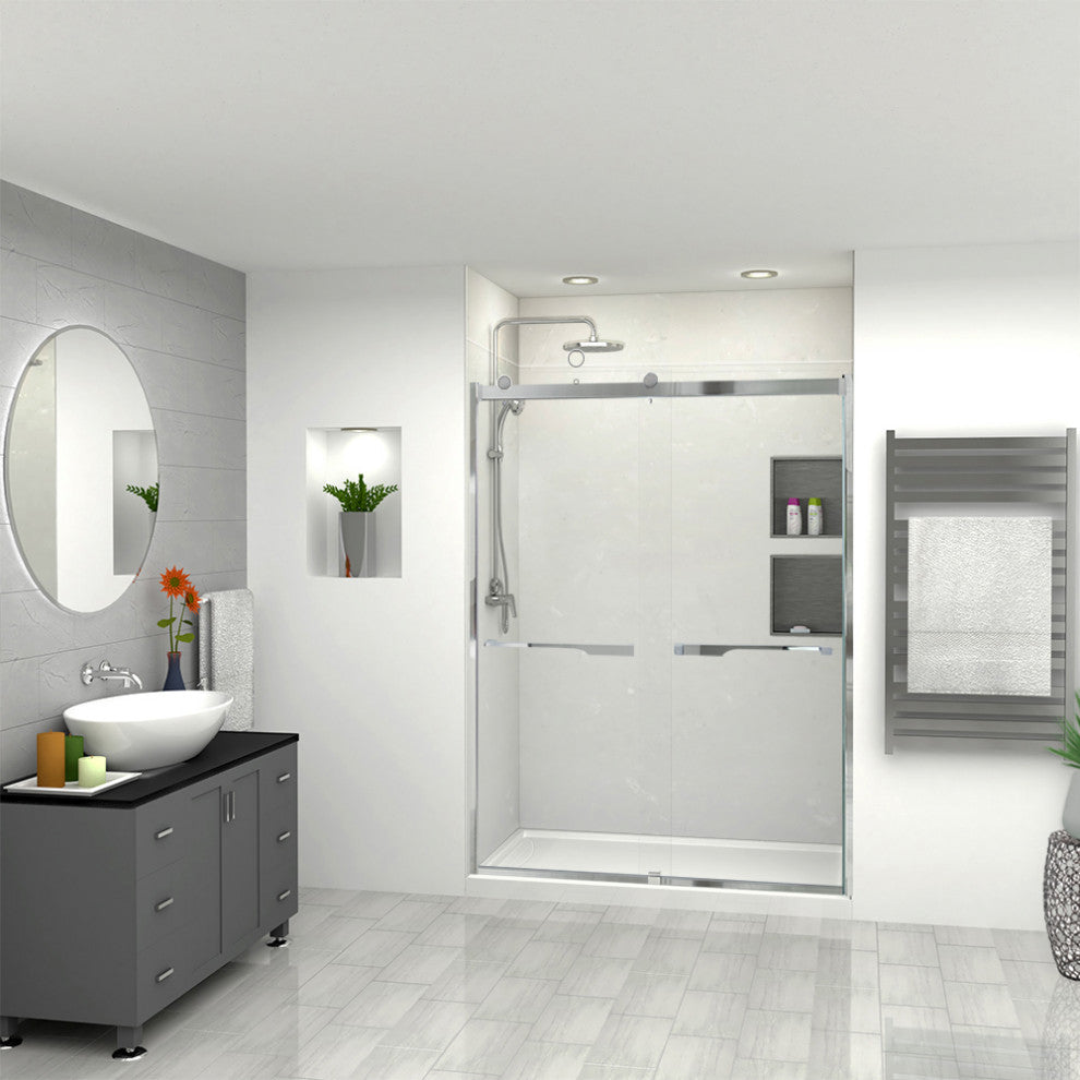 Transolid SaraMar 60"x36"x96" 6-Piece Shower Wall Kit, Lunar Velvet