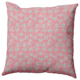 Palm Tree Pattern Decorative Throw Pillow, Pink Icing, 18"x18"