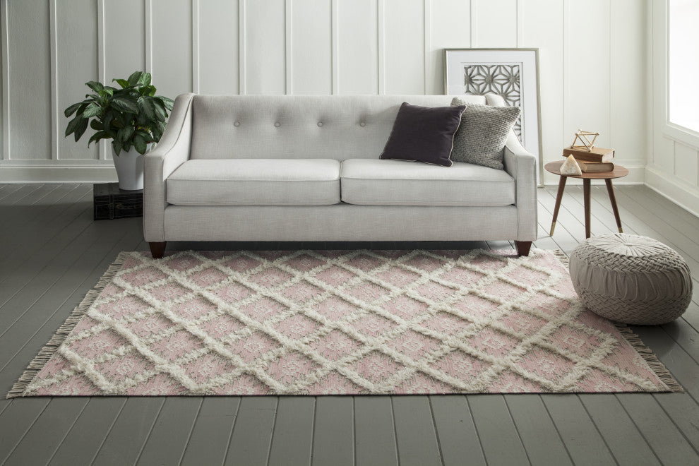 Momeni Harper Wool Hand Made Pink Area Rug, 3'x5'
