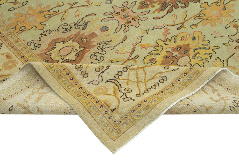 Rug N Carpet - Handwoven Oriental 8' 4" x 9' 11" Unique Oushak Area Rug