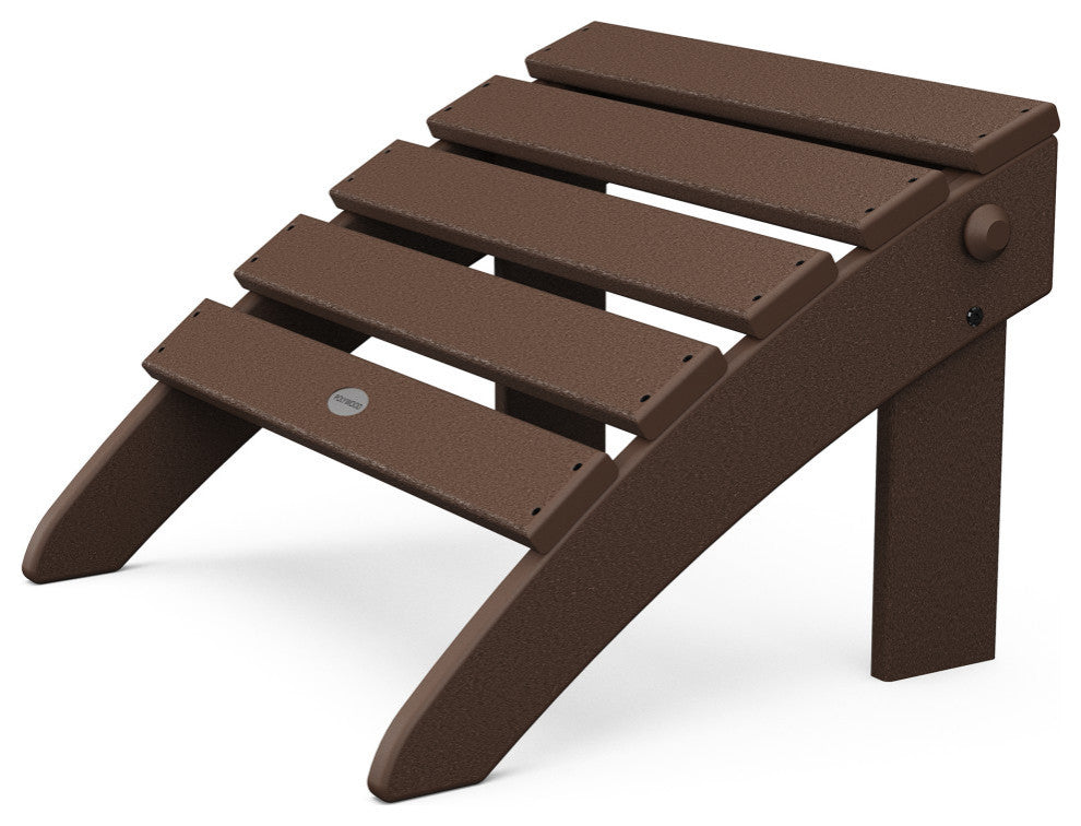 Polywood Classic Folding Ottoman, Mahogany