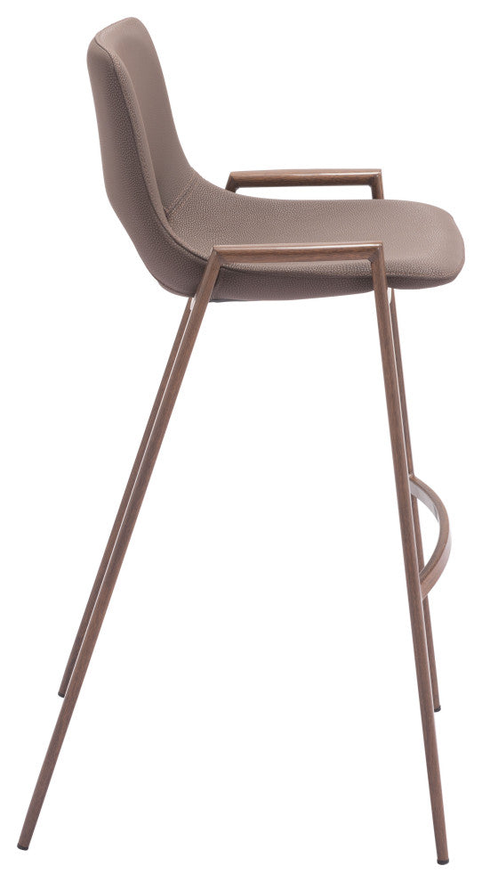 Desi Barstool, Set of 2 Brown/Walnut