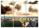 "Downtown Orlando Sunset Aerial" Metal Wall Art, 3 Panels, 36"x28"