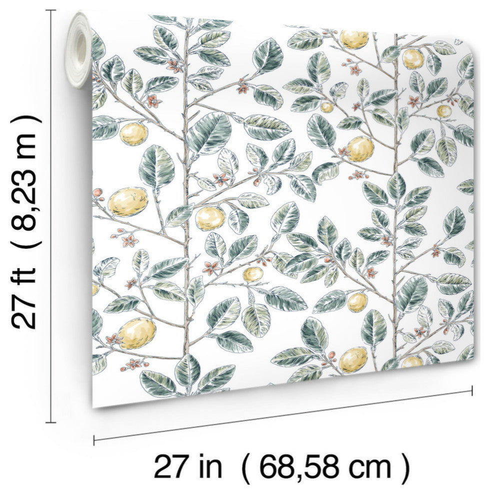 Limoncello Toile Forest Wallpaper