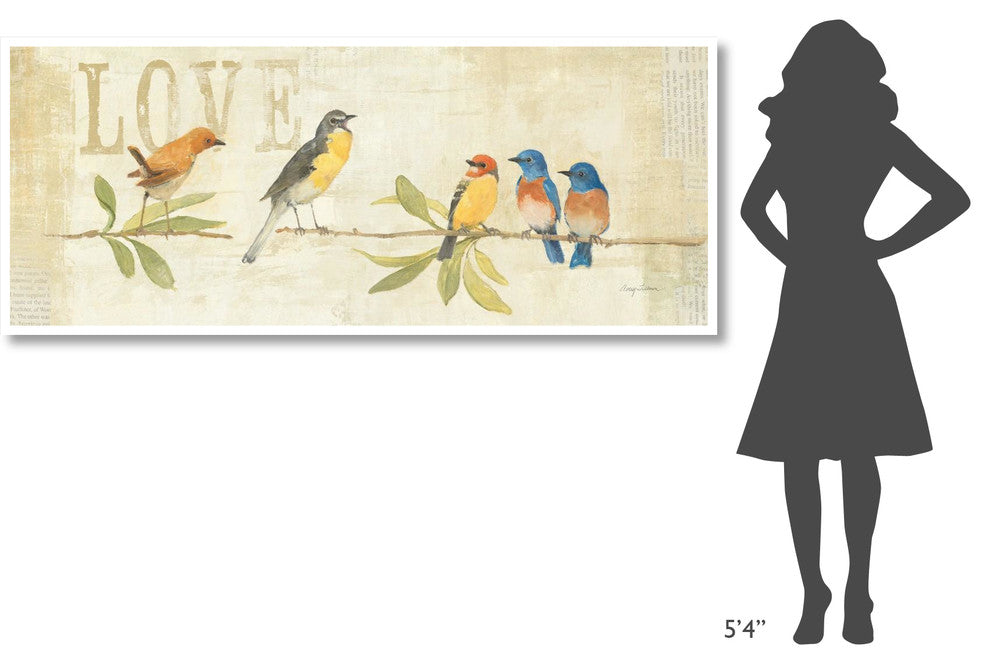 "Adoration of the Magpie Panel I" Digital Paper Print by Avery Tillmon, 77"x32"