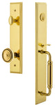 Carre' 1-Piece Dummy Handleset, C Grip and Soleil Knob, Lifetime Brass, 849175