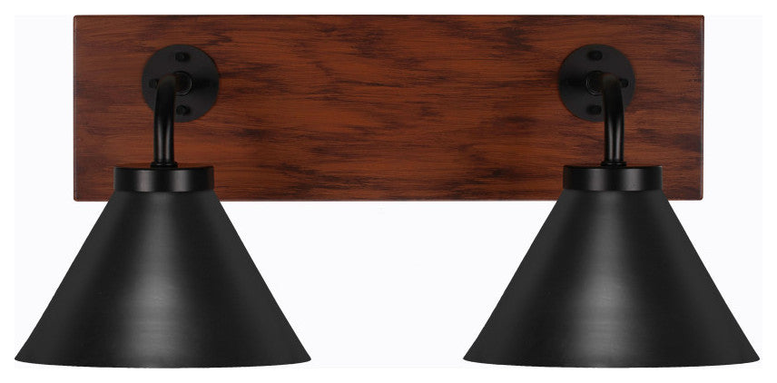 Oxbridge, Bath Bar, Matte Black & Painted Distressed Metal, 7" MB Metal Shades