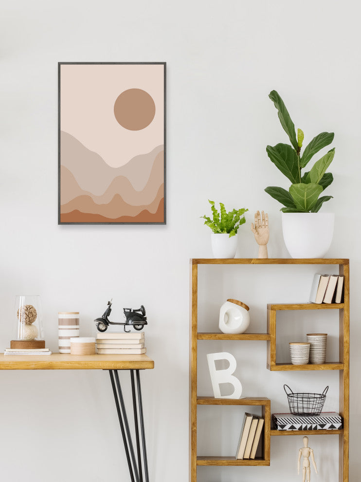 "The Valley of Rocks" Floater Framed Painting Print on Canvas, 30x45