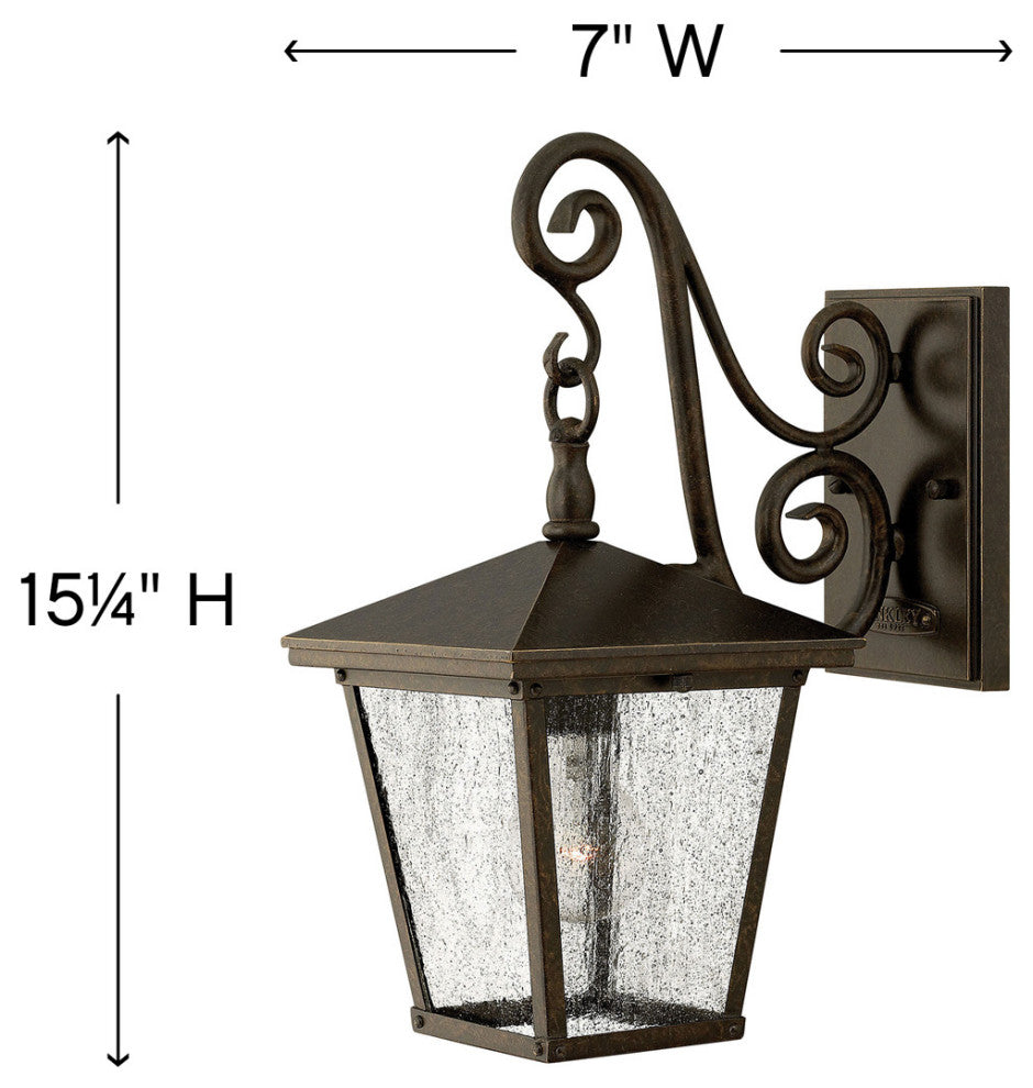 Hinkley Trellis Medium Wall Mount Lantern, Regency Bronze