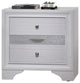 Wooden White Nightstand with 3 Drawers