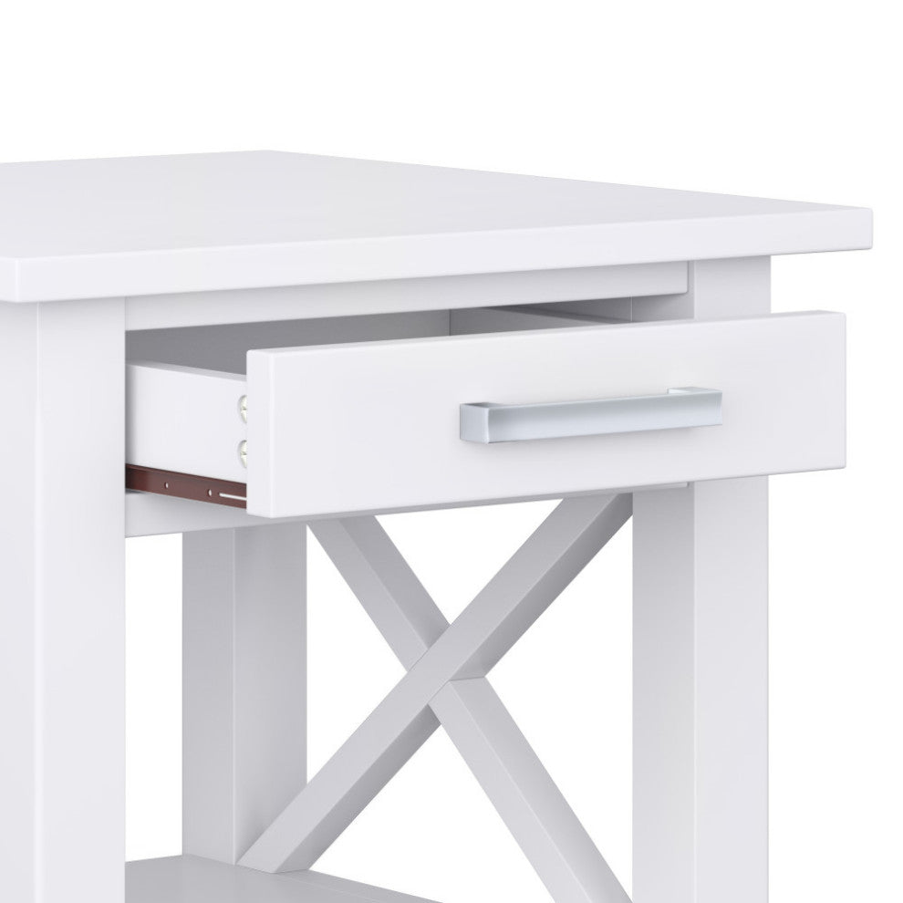 Kitchener SOLID WOOD End Table, White