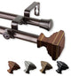 Kira 13/16" Double Curtain Rod Cocoa
