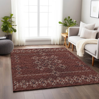 Addison Premium Washable Mayfield AMF109 Red 3' x 5' Rug