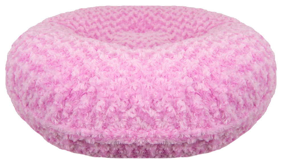 Bessie And Barnie , Cotton Candy Luxurious Bagel Bed, Large, Small