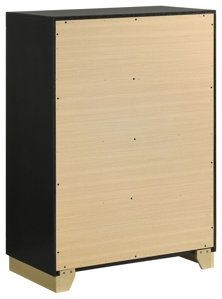 Caraway 4-drawer Bedroom Chest Black