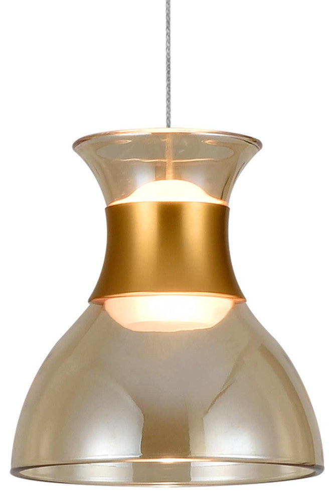 Palermo 7" ETL Certified Integrated LED Height Adjustable Pendant, Black