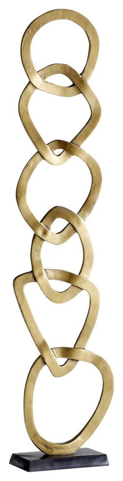 Cyan Perpetual Tower Sculpture 11181, Antique Brass