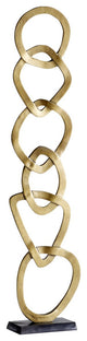 Cyan Perpetual Tower Sculpture 11181, Antique Brass