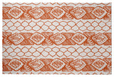 Honeycomb Stripes Rug, Orange, 4'x6'
